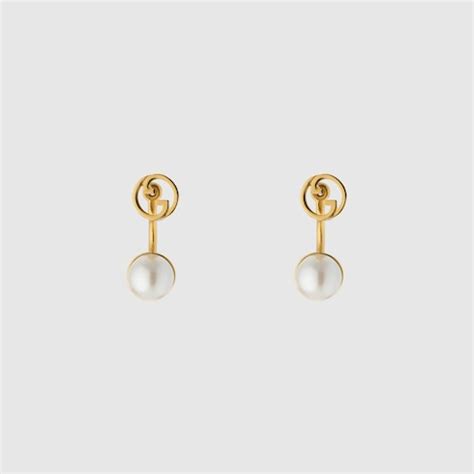 gucci blondie pearl earrings|gucci multi stone earrings.